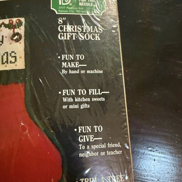 Country Cross-stitch Merry Christmas Sock #9805 And 9806 8" Lot If 3 Vintage - Picture 3 of 10